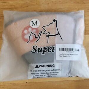 VINTAGE Cat/Dog M Paw Prints Hook Loop Adjustable Soft Side Comfy Collar Cone